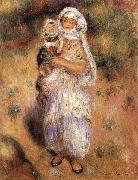 Pierre-Auguste Renoir Algerierin mit Kind oil painting on canvas